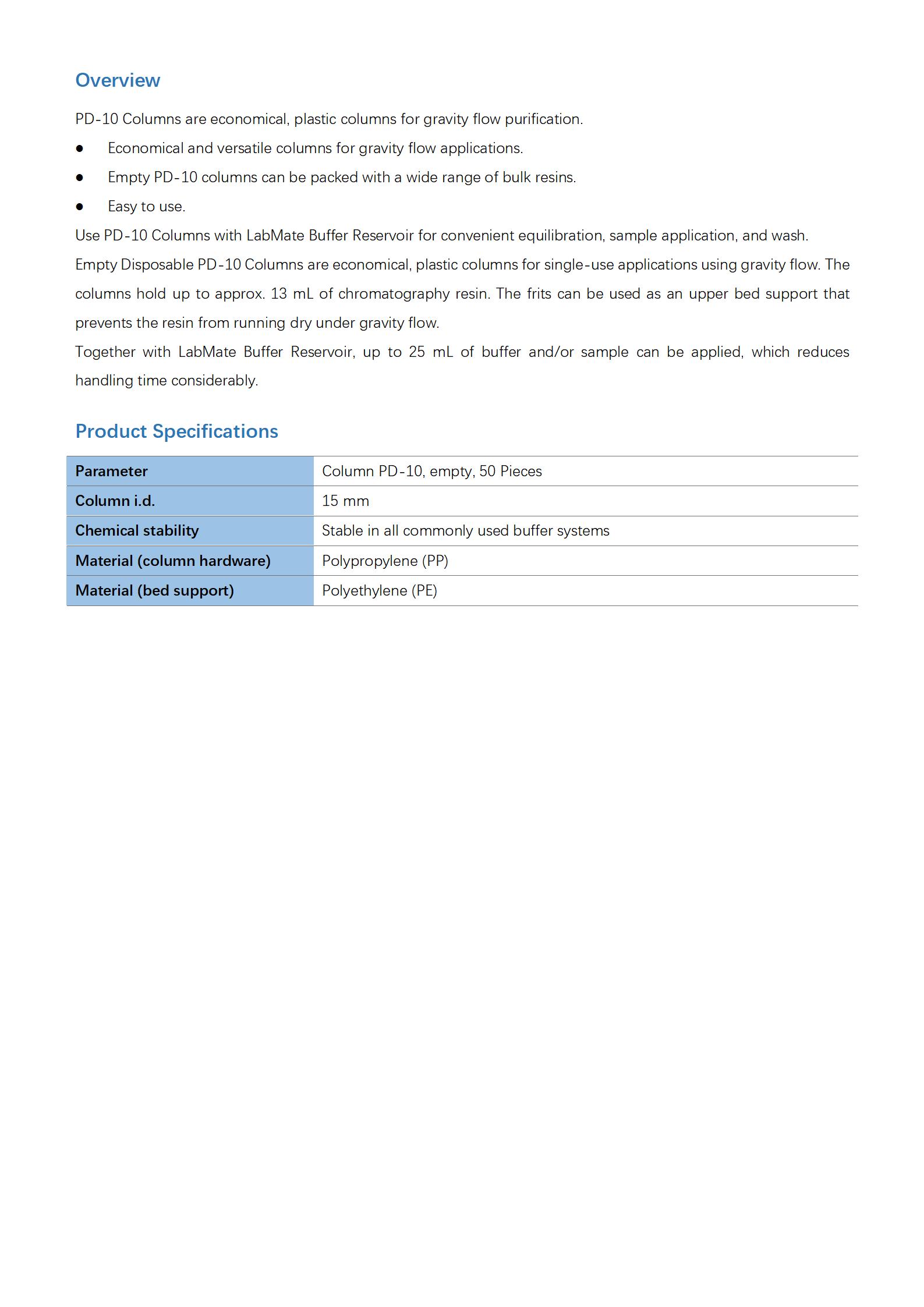 Cytiva (GE Life)_COLUMN PD10,EMPTY_优宁维(univ)商城