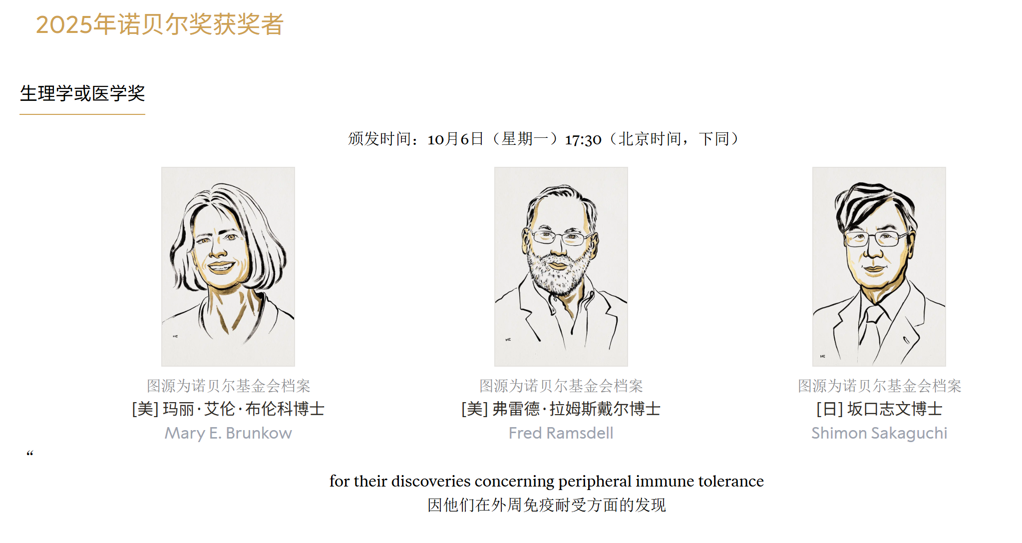 2025年诺贝尔生理学或医学奖：解码免疫稳态的守护者——调节性T细胞（Tregs）