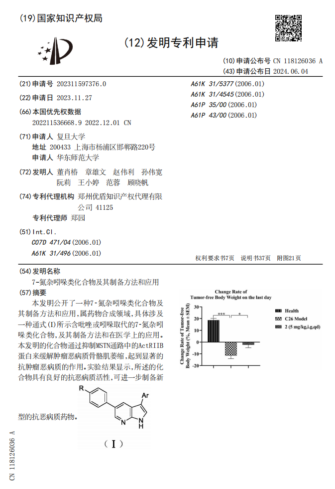 靶向ActRIIB的新型7-氮杂吲哚小分子抑制剂:攻克肿瘤恶病质的新策略