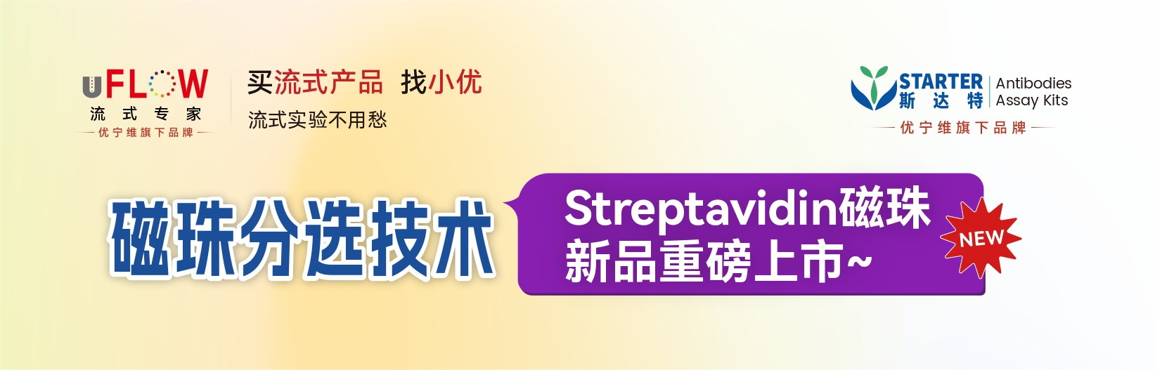 优宁维新品上线！Streptavidin 磁珠重磅上市，磁珠分选实验更灵活高效