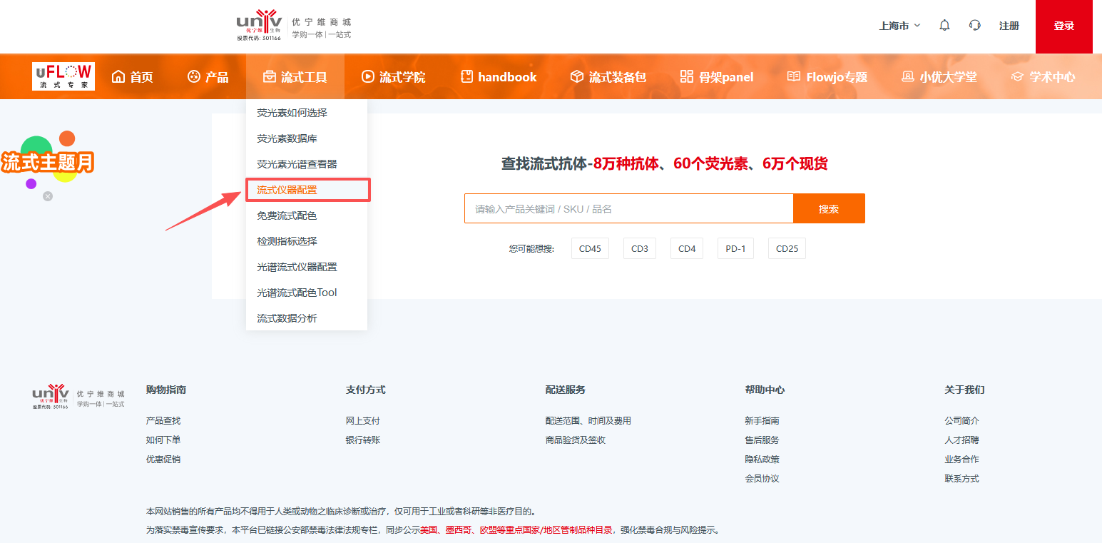 uFLOW 流式工具｜流式仪器配置
